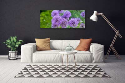 Cuadro en lienzo canvas Flores moradas prado