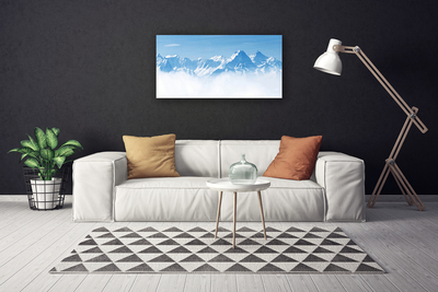 Cuadro en lienzo canvas Monte niebla paisaje