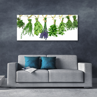Cuadro en lienzo canvas Pétalos flores hierbas