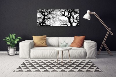 Cuadro en lienzo canvas Árboles naturaleza blanco y negro