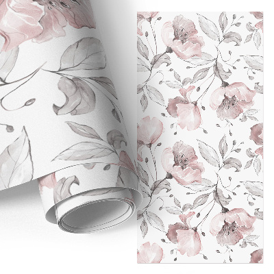 Papel adhesivo para mueble con diseño de flores en tonos pastel