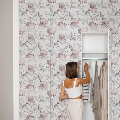 Papel adhesivo para mueble Flores en tonos pastel