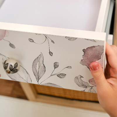 Papel adhesivo para mueble Flores en tonos pastel
