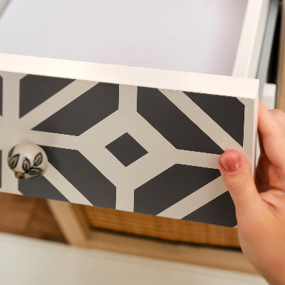 Papel para forrar mueble Patrón en blanco y negro