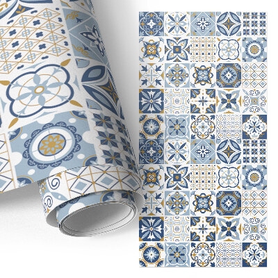 Papel pintado para mueble con diseño de azulejos retro