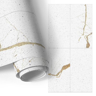 Papel adhesivo para mueble con diseño de platos blancos