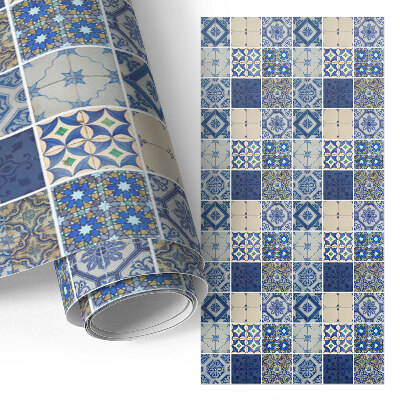 Papel pintado para mueble con diseño de azulejos elegantes