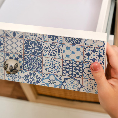 Vinilo adhesivo para mueble Mosaico azul