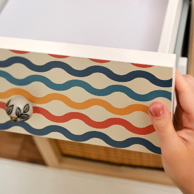 Papel pintado para mueble Olas coloridas