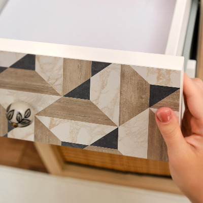Pegatina para mueble Madera con mármol