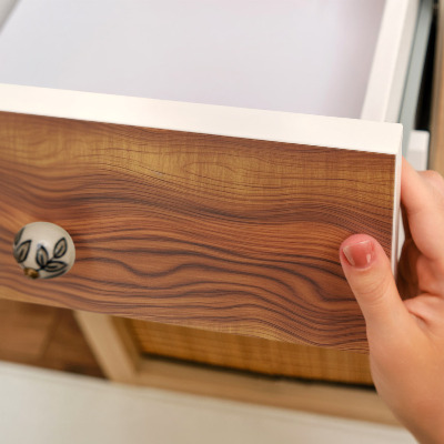 Pegatina para mueble Ondas de madera