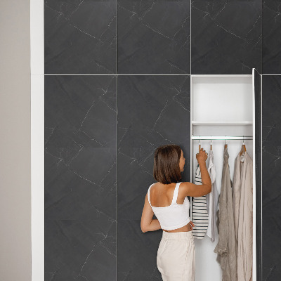 Papel adhesivo para mueble Mármol negro