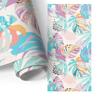 Papel adhesivo para mueble con un diseño de exotismo colorido