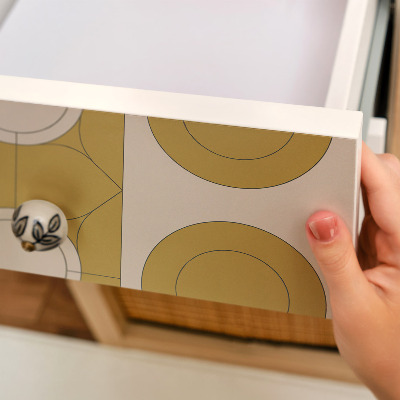 Papel pintado para mueble Ruedas de mostaza