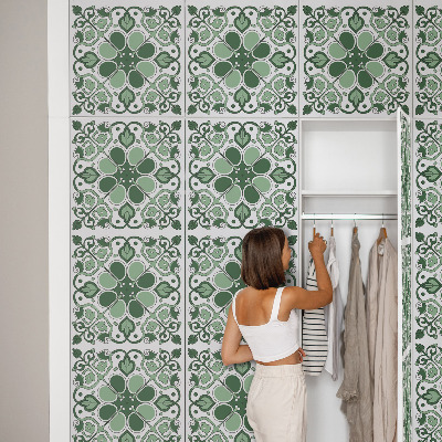 Papel para forrar mueble Azulejos verdes