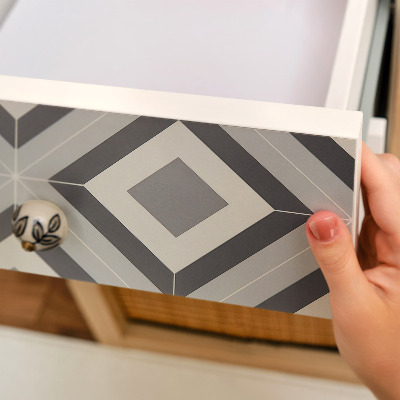 Vinilo adhesivo para mueble con diseño de azulejos geométricos
