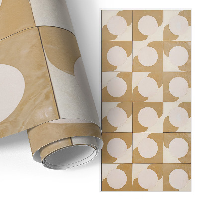 Papel pintado para mueble Formas de mostaza