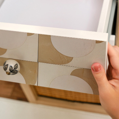 Papel pintado para mueble Formas de mostaza