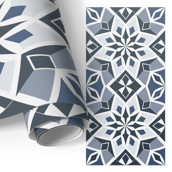 Papel pintado para mueble con diseño de azulejos decorados