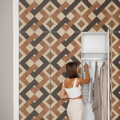 Papel adhesivo para mueble Cuadrados de madera