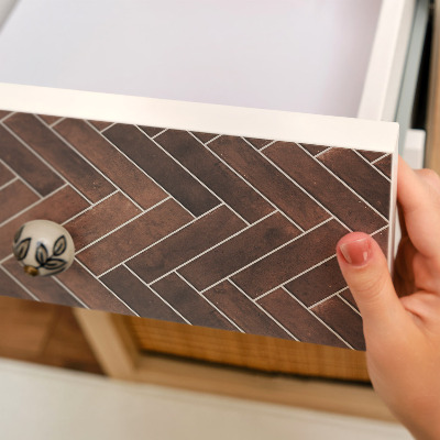 Vinilo adhesivo para mueble Patrón de ladrillo en espiga