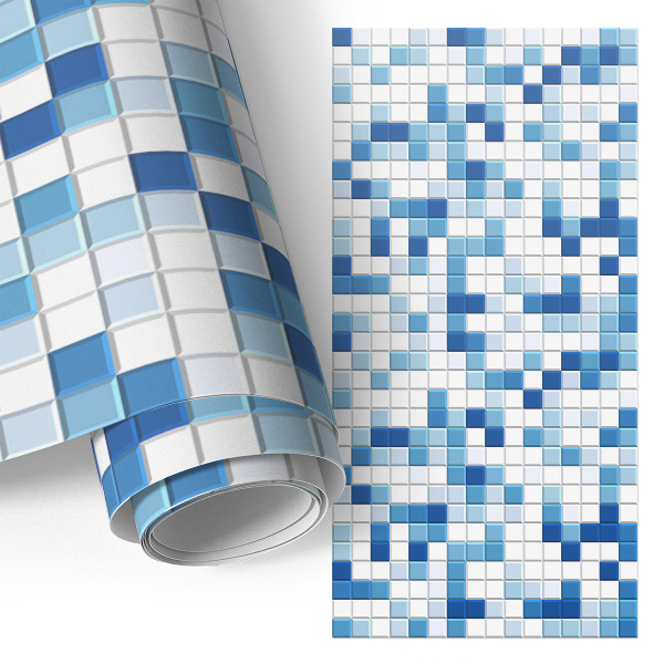 Vinilo para mueble Mosaico azul