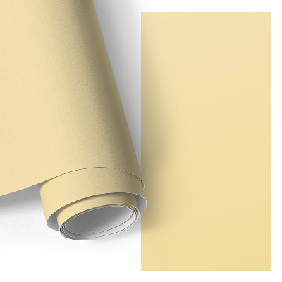 Papel adhesivo para mueble en color amarillo cremoso
