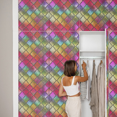 Pegatina para mueble Vidrieras arcoíris