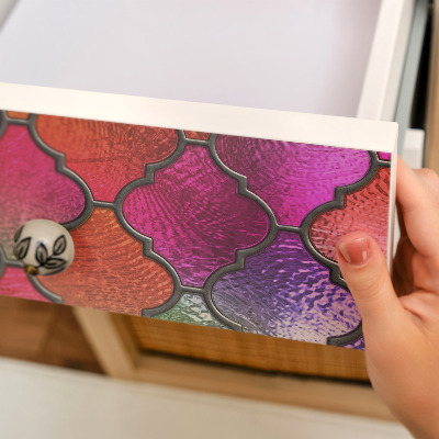 Pegatina para mueble Vidrieras arcoíris