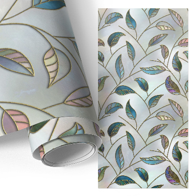 Vinilo para mueble Hojas de vidrieras