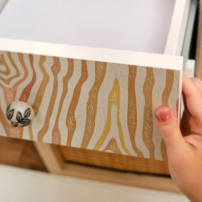 Vinilo para mueble Ondas de madera