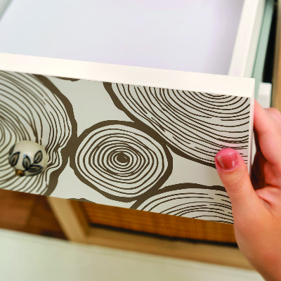 Papel adhesivo para mueble Círculos de madera