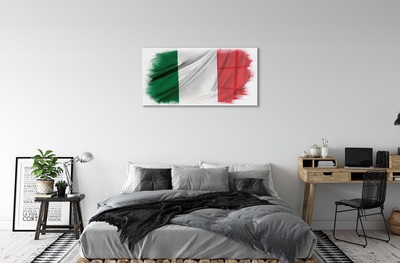 Cuadro de cristal Bandera de italia