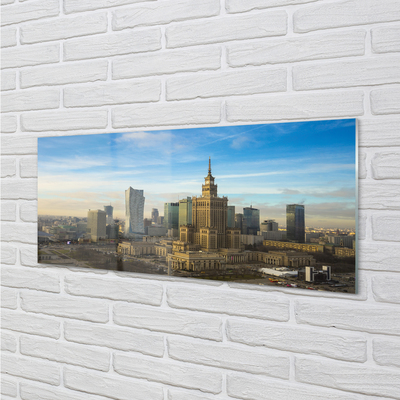 Cuadro de cristal Panorama de los rascacielos varsovia