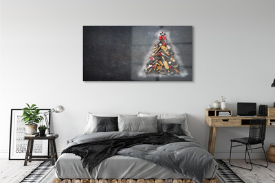 Cuadro de cristal Decoraciones de árboles de navidad