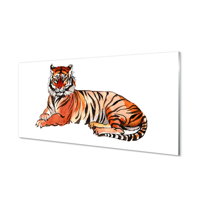 Cuadro de cristal Tigre pintado