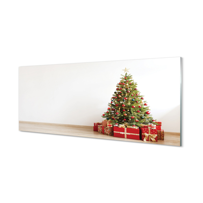 Cuadro de cristal Decoración del árbol de los regalos de navidad