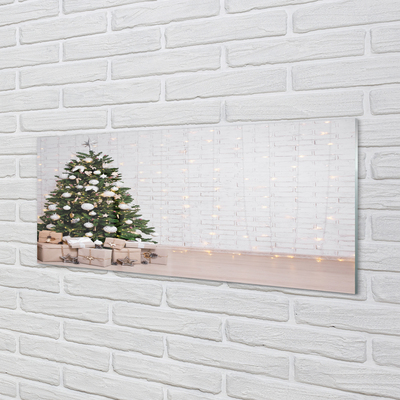 Cuadro de cristal Decoración del árbol de los regalos de navidad