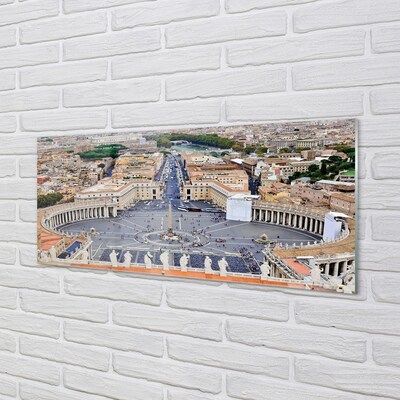 Cuadro de cristal Roma vaticano panorama cuadrado