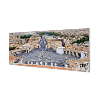 Cuadro de cristal Roma vaticano panorama cuadrado