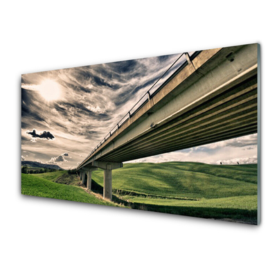 Cuadro de vidrio Autopista puente valle
