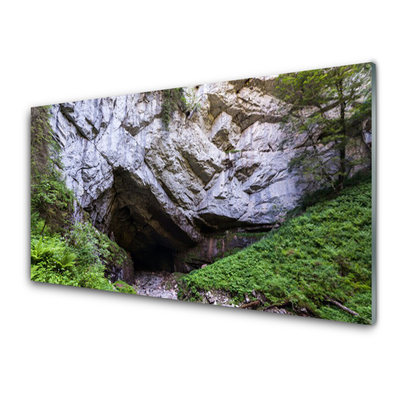 Cuadro de vidrio Monte cueva naturaleza