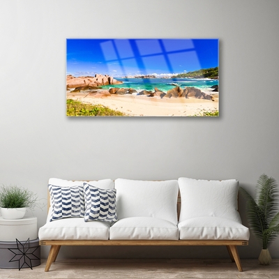 Cuadro de vidrio Playa mar paisaje