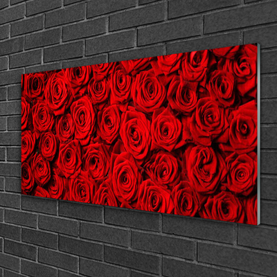 Cuadro de vidrio Rosas para la pared