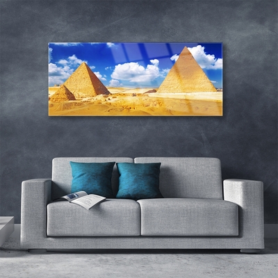 Cuadro de vidrio Desierto pirámides paisaje