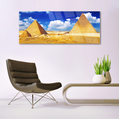 Cuadro de vidrio Desierto pirámides paisaje