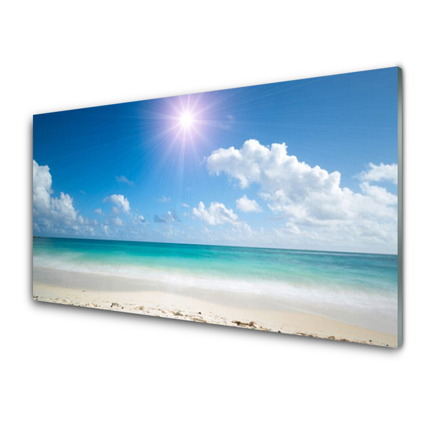 Cuadro de vidrio Mar playa sol paisaje