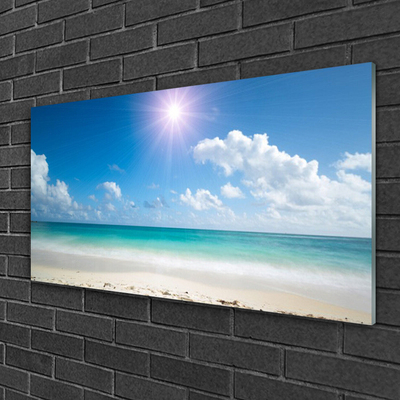 Cuadro de vidrio Mar playa sol paisaje