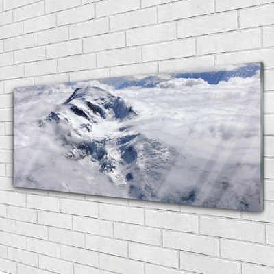 Cuadro de vidrio Monte niebla paisaje