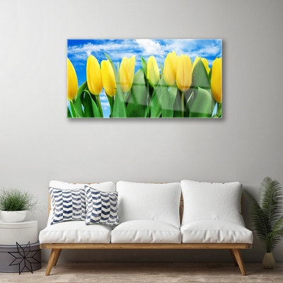 Cuadro de vidrio Tulipanes flores